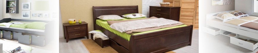 Особенности  кроватей с выдвижными ящиками